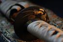 Katana Antigua Japonesa de Tachibana Munehiro con Koshirae Dorado
