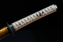 Katana Antigua Japonesa de Tachibana Munehiro con Koshirae Dorado