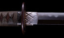 Katana Antigua Japonesa, Tsuba de Aves Acuáticas firmada Awataguchi