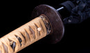 Katana Antigua Japonesa de Kaifu con Doble Hozon y Tsuba Gunbai Myōchin