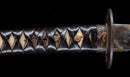 Katana Antigua Japonesa con Tsuba Sukashi de Hierro Floral, Hoja Mumei del Período Edo